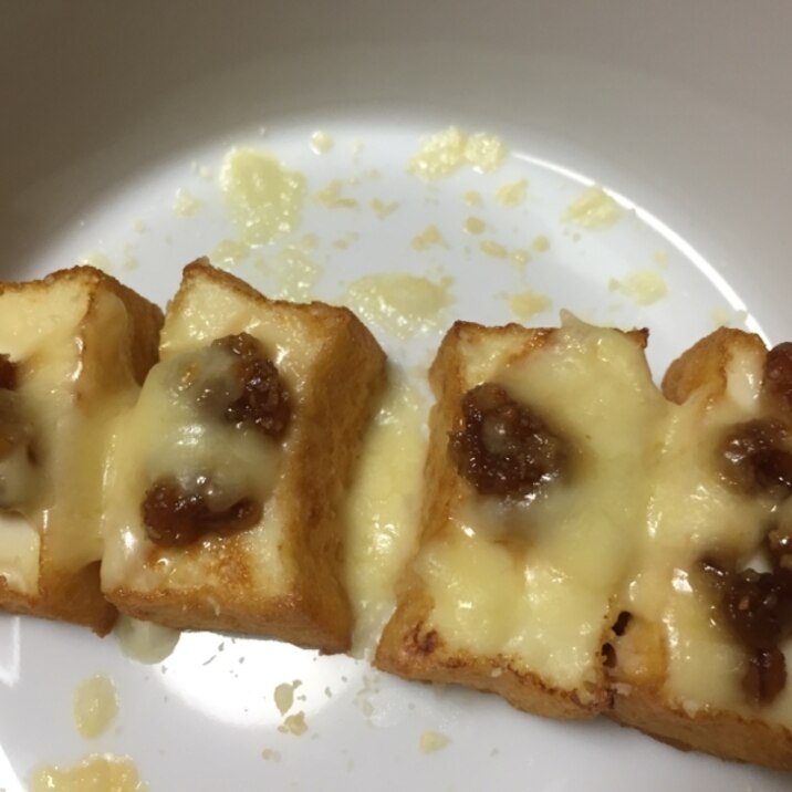 厚揚げのもろみ味噌チーズ焼き